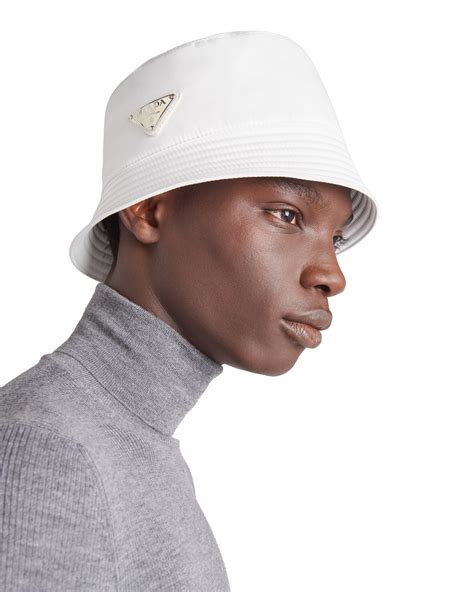 white prada bucket|prada bucket hats men's.